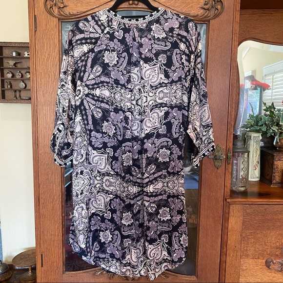 Odd Molly Paisley Print Dress w/ Embroidered Trim - Picture 2 of 10